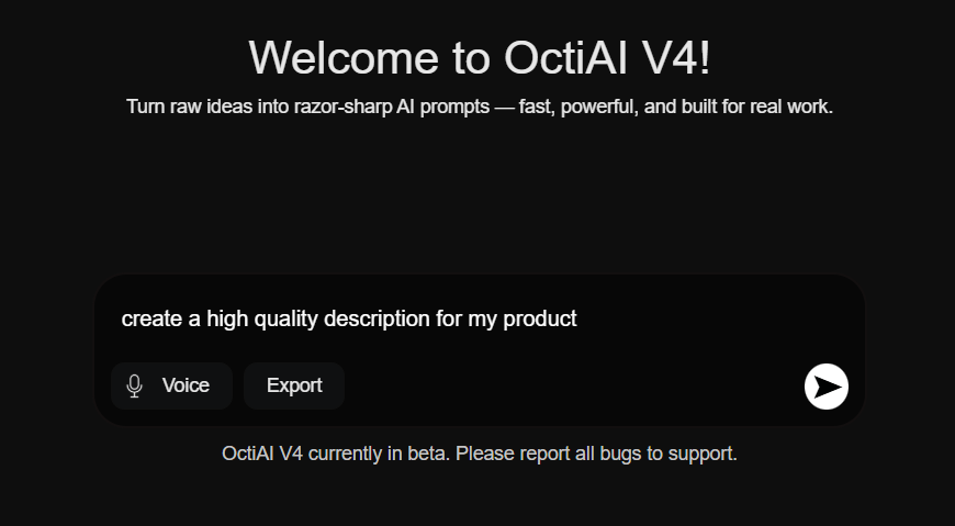Generate AI Prompts Easily with OctiAI V3